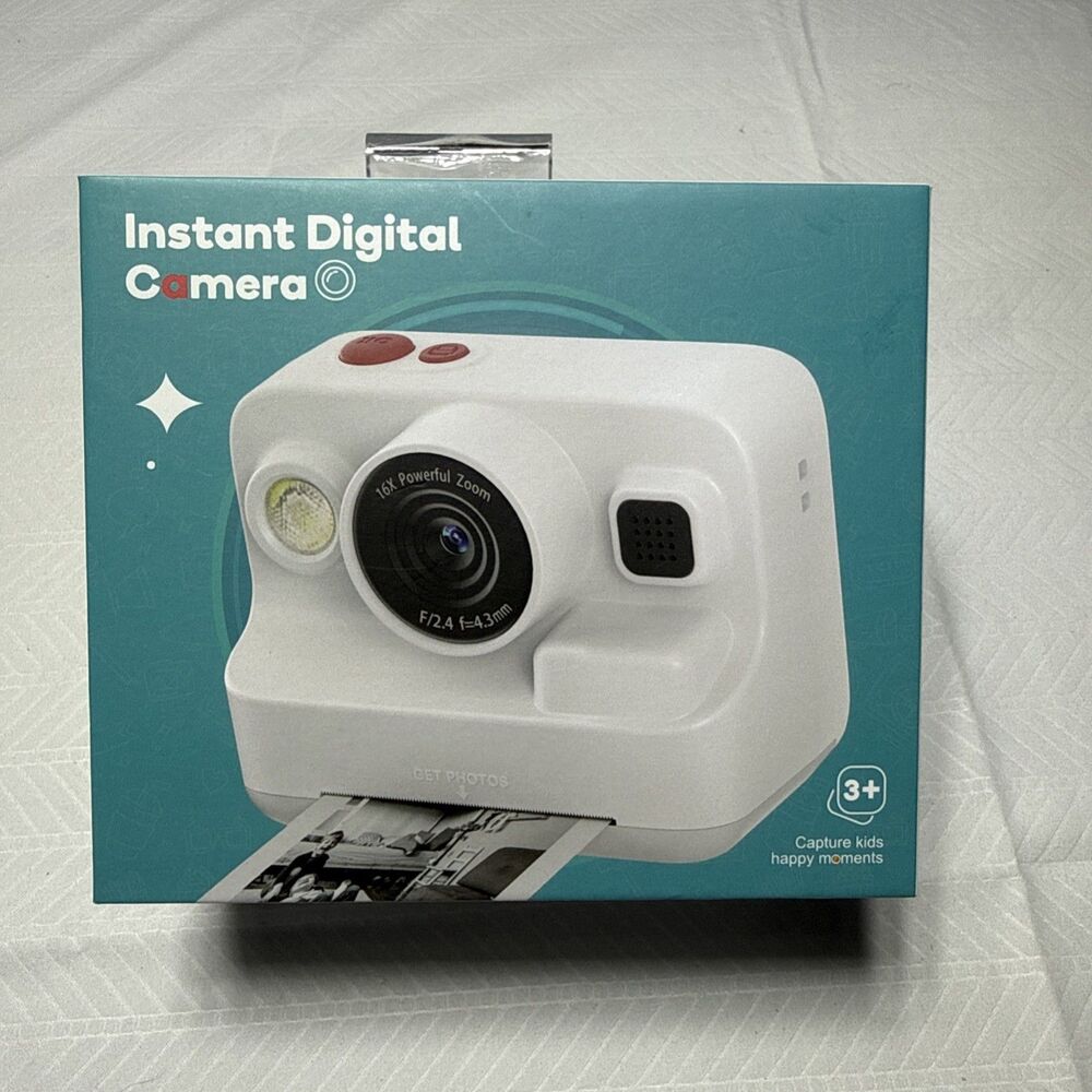 Digital Instant Print Camera - White